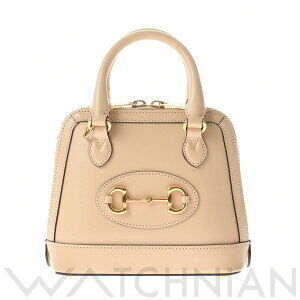 Gucci Horsebit Top Handle Bag Beige Leather Handbag